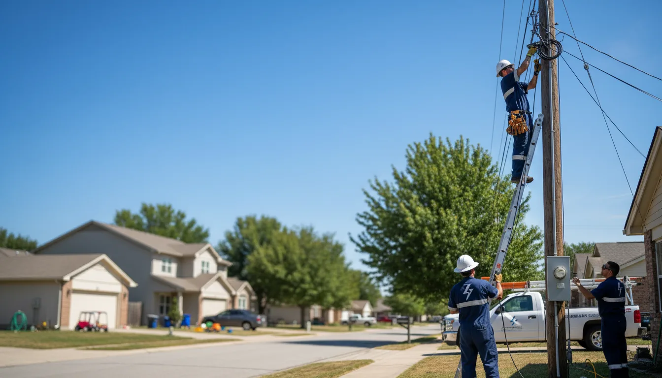 Residential electrician providing installation services in Italy, TX